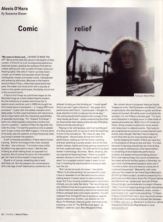 the wire magazine / Alexis O'Hara, 2009 / Annie-Ève Dumontier